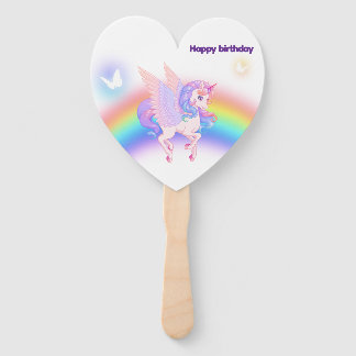 Unicorn Rainbow Birthday Invitation Set of Fans