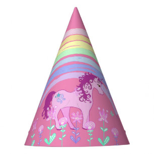 Unicorn & Rainbow Birthday Party Party Hat