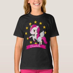 Unicorn rainbow birthday personalized colourful T-Shirt