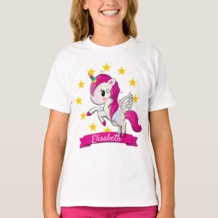 Unicorn rainbow birthday personalized colourful T-Shirt