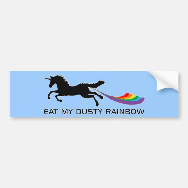 Unicorn rainbow bumper sticker (Front)