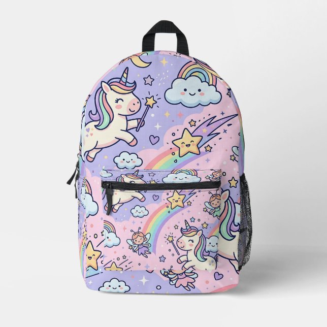 Unicorn Rainbow Cloud Backpack (Front)