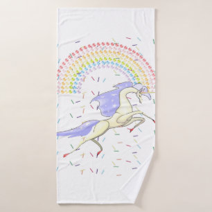 Unicorn, Rainbow Colourful Bathroom Towel Sets