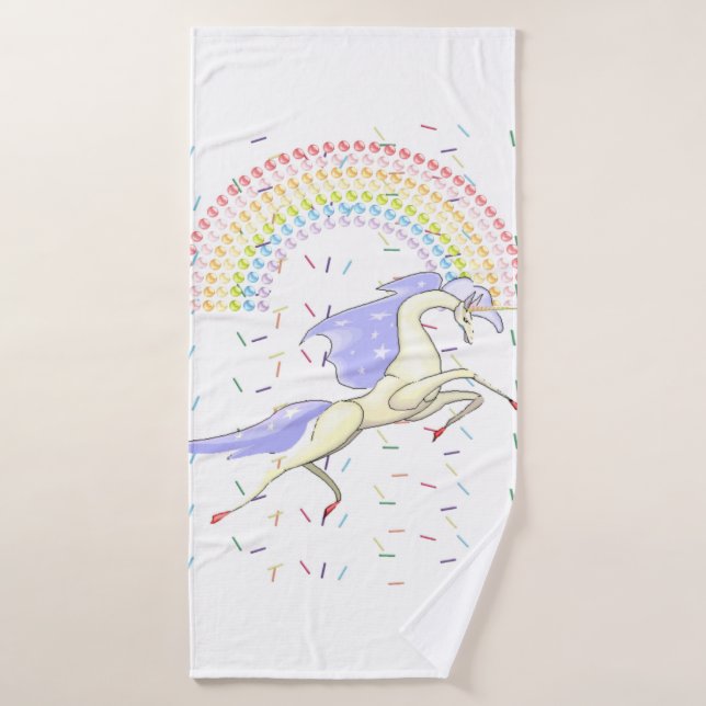 Unicorn, Rainbow Colourful Bathroom Towel Sets (Bath Towel)