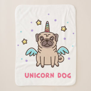Unicorn Rainbow Dog Sherpa Blanket