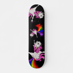 unicorn rainbow fart skateboard