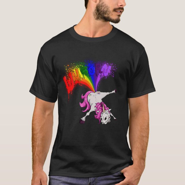 unicorn rainbow fart T-Shirt (Front)