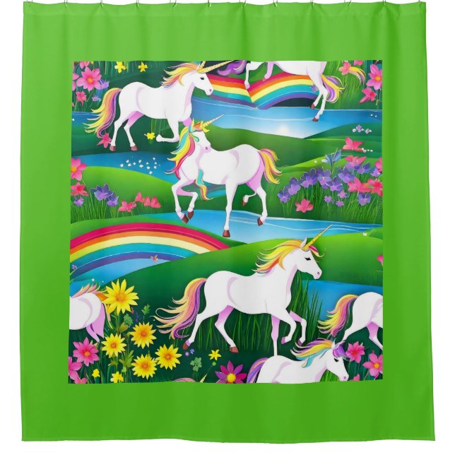 Unicorn Rainbow Flower Landscape Two (Front)