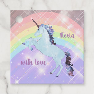 Unicorn, rainbow, for girls, children's, festive, favour tags