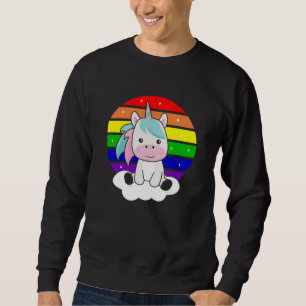 Unicorn Rainbow Glitter Kawaii Unicorns Colourful Sweatshirt