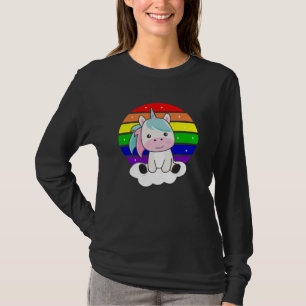 Unicorn Rainbow Glitter Kawaii Unicorns Colourful T-Shirt