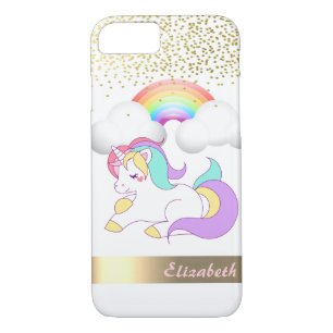 Unicorn, Rainbow, Gold Confetti - Personalized Case-Mate iPhone Case