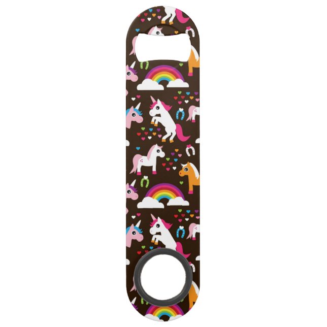 unicorn rainbow kids background horse bar key (Front)