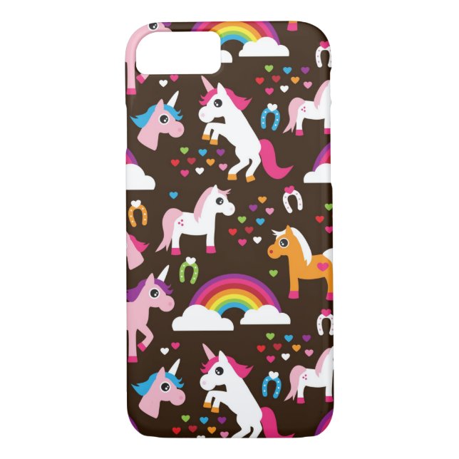 unicorn rainbow kids background horse Case-Mate iPhone case (Back)
