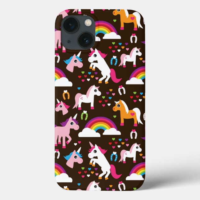 unicorn rainbow kids background horse Case-Mate iPhone case (Back)