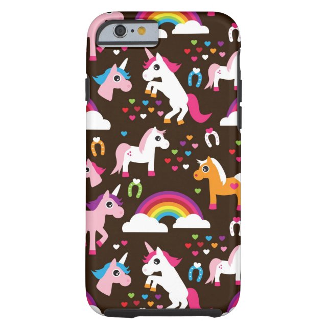 unicorn rainbow kids background horse Case-Mate iPhone case (Back)