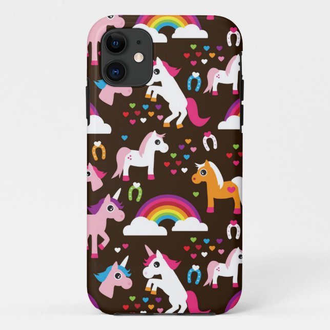 unicorn rainbow kids background horse Case-Mate iPhone case (Back)