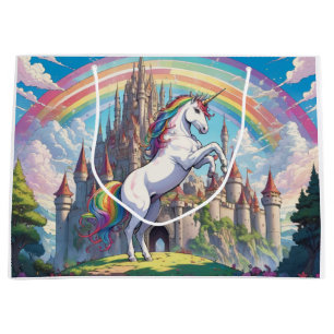 Unicorn, rainbow large gift bag