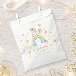 Unicorn Rainbow Magic One First Birthday Favour Bag