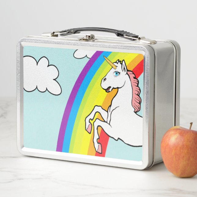 Unicorn Rainbow Metal Lunch Box (In Situ)