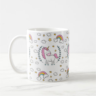 Unicorn Rainbow Mug Clouds Stars Gift