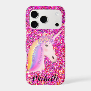 Unicorn Rainbow Pink Gold Glitter Sparkle Custom