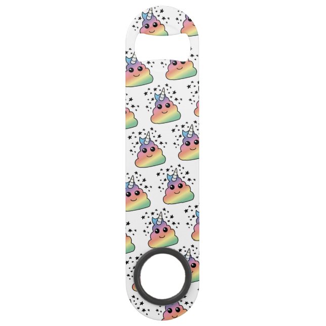 Unicorn Rainbow Poop Emoji Bar Key (Front)