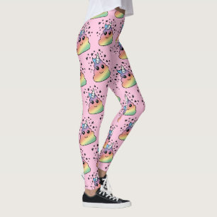 Unicorn Rainbow Poop Emoji Leggings
