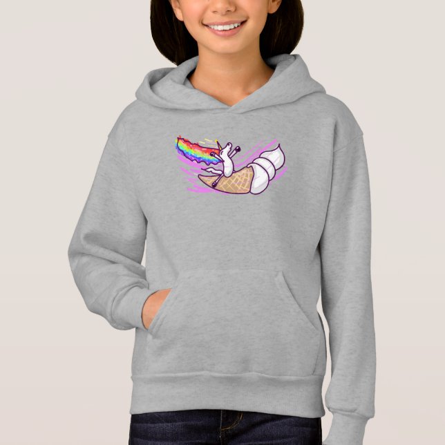 Unicorn Rainbow Riding Ice Cream Cone (Front)