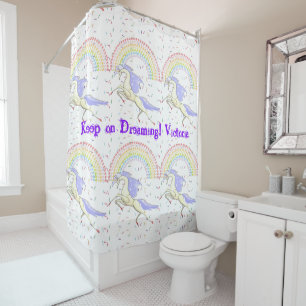 Unicorn Rainbow Shower Curtain