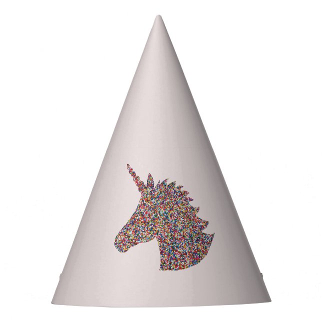 Unicorn Rainbow Sprinkles Party Hat (Front)