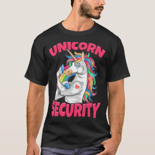 Unicorn rainbow Unicorn Security T-Shirt