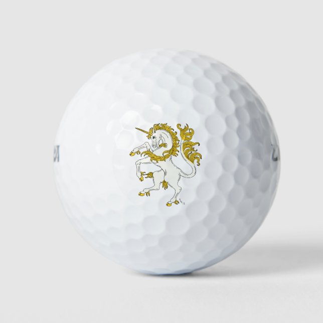 Unicorn Rampant Golf Balls (Front)