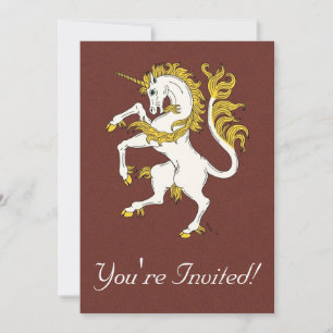 Unicorn Rampant Invitation