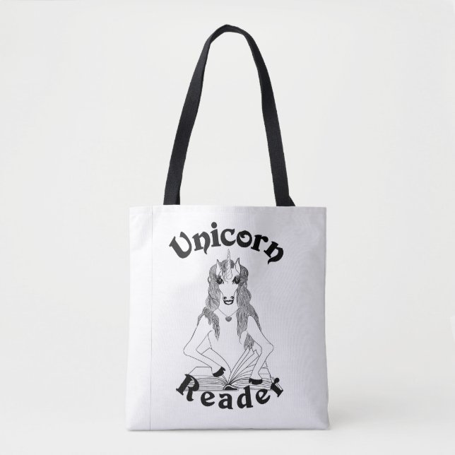 Unicorn Reader - Tote Bag, Medium Bag (Front)