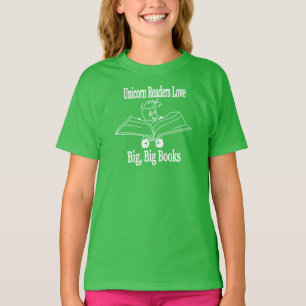Unicorn Readers Love Big, Big Books - WL T-Shirt