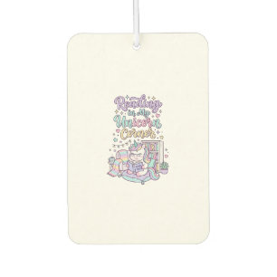 Unicorn Reading in My Unicorn Corner Cute Pastel T Air Freshener