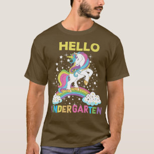 Unicorn Ready Crush Kindergarten Back to School He T-Shirt
