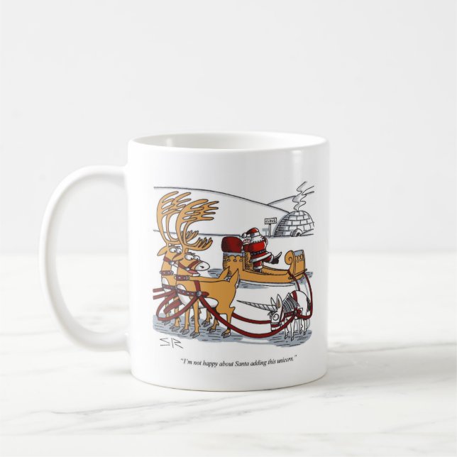 Unicorn Reindeer mug (Gauche)