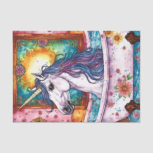 Unicorn Relaxing in a Bathtub Decoupage Tissue Paper