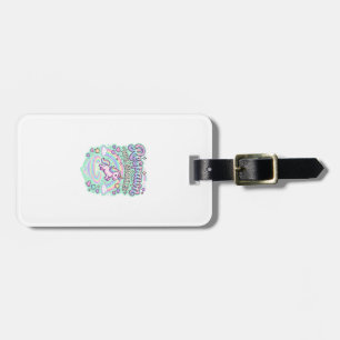 Unicorn Respawn with Sparkles Premium Vector Stick Luggage Tag