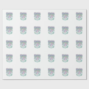 Unicorn Respawn with Sparkles Premium Vector Stick Wrapping Paper