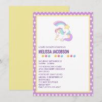 Unicorn Resting & Shooting Star Baby Shower