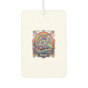 Unicorn Retro Rainbow Rider Air Freshener