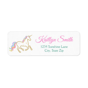 Unicorn Return Address Label