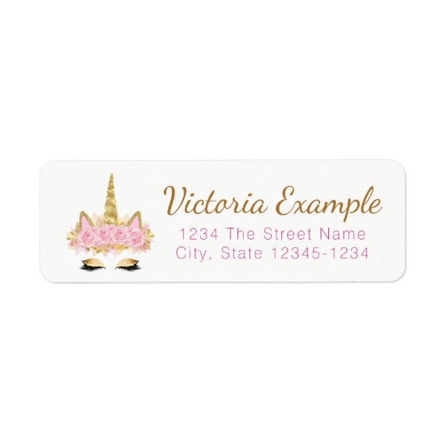 Unicorn Return Address Labels (Front)