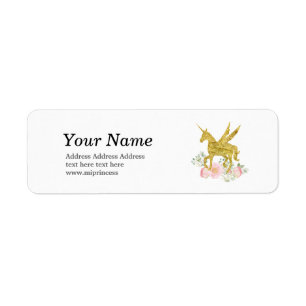unicorn return address stickers