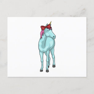 Unicorn Ribbon Postcard