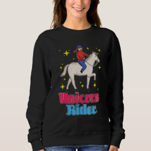 Unicorn Rider Horse Jumping Loves Equestrian Sport Sweatshirt