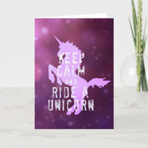 UNICORN RIDES Greeting Card